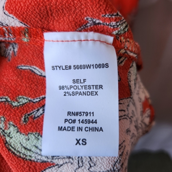 New Superfoxx Orange Floral Short Sleeve Wrap Maxi Dress Size XS - Picture 3 of 10